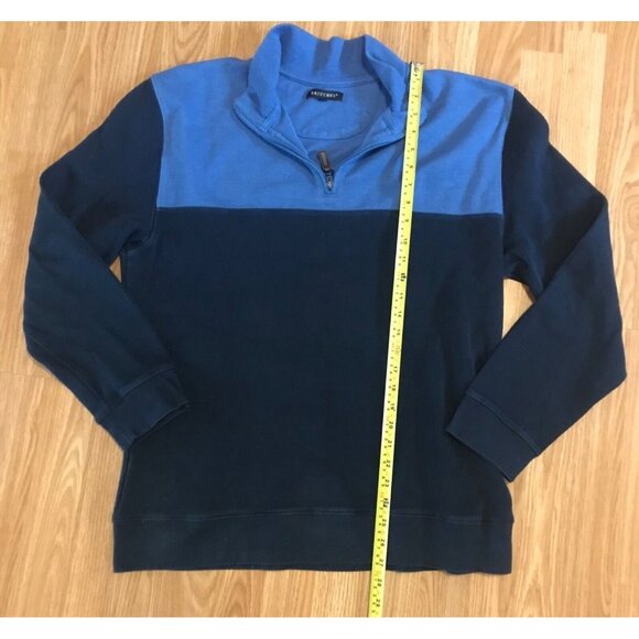Britches Mens 2XLT Tall Blue Colorblock Quarter Zip Pullover Sweatshirt - Picture 4 of 5
